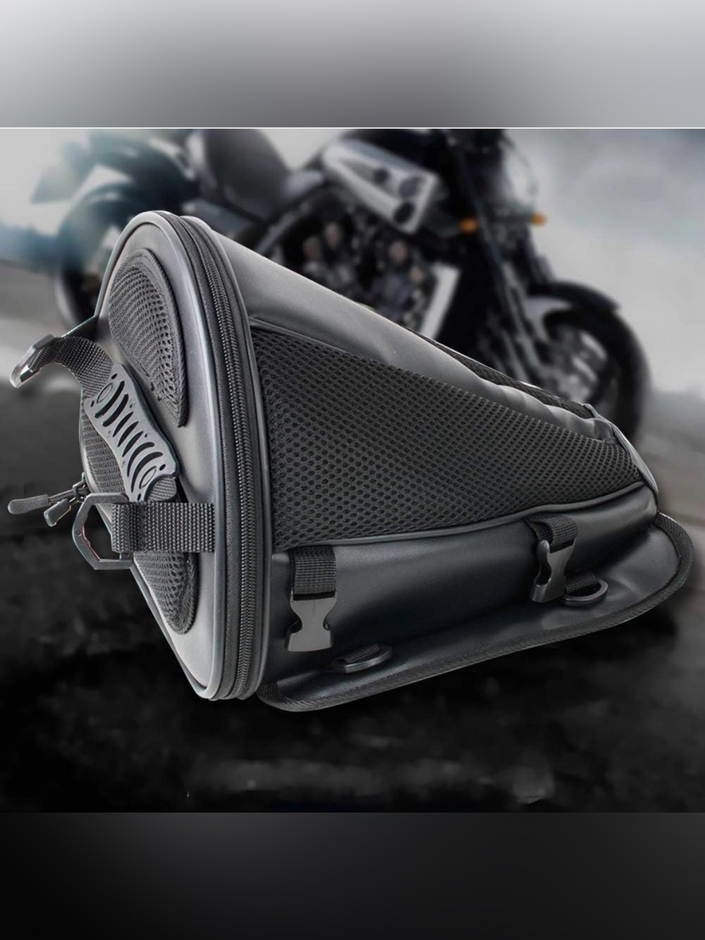 Motorcycle Tail Bag PU Leather Multifunctional Waterproof
